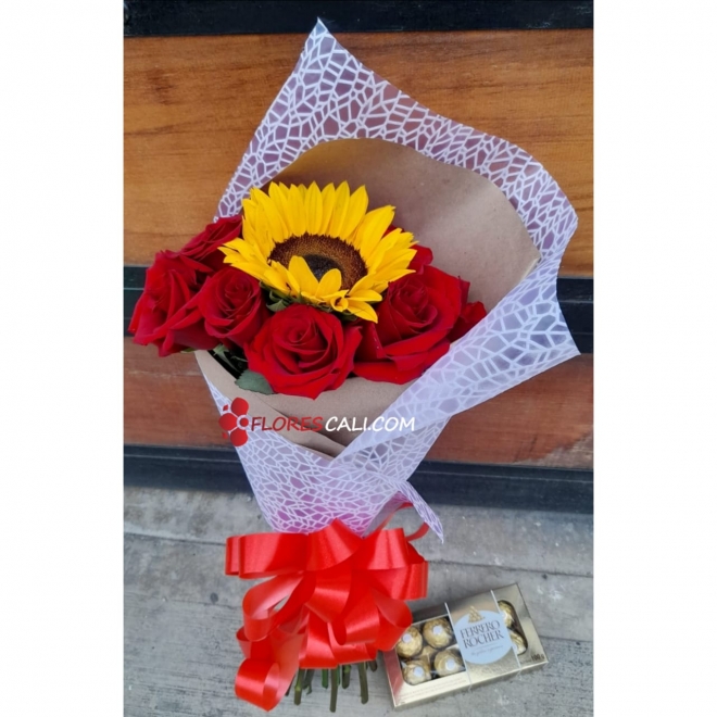 Bouquet circulo de rosas en cali  Dia de la Madre