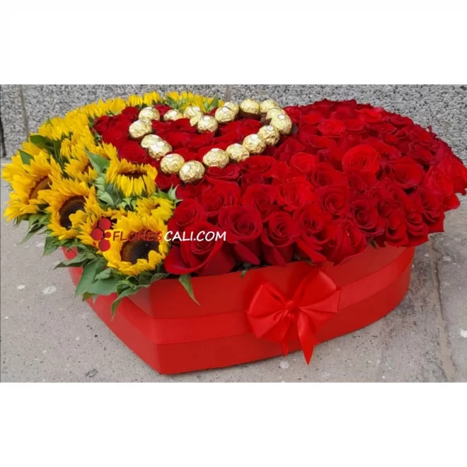 Corazon para enamorar flores en cali