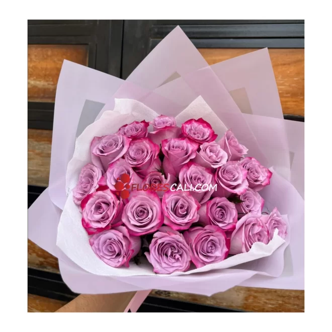 Bouquet x24 rosas mora en leche, ramos de flores para regalar