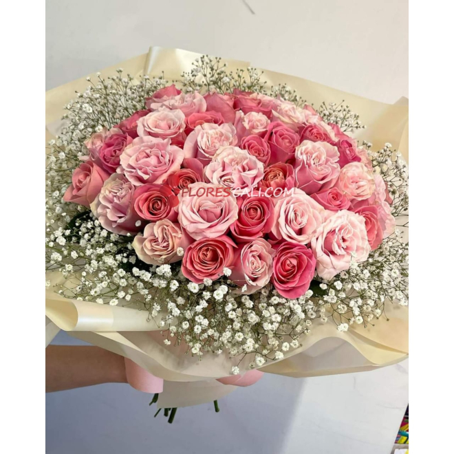 Bouquet de rosas con perla en cali