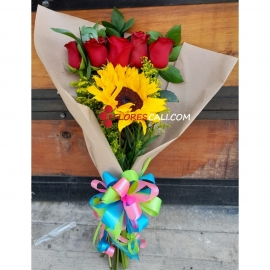 Bouquet sencillo para regalar el dia de la Madre cali