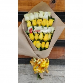 Bouquet blanco y amarillo flores cali