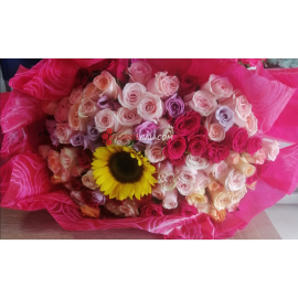 Bouquet amoroso, ramo de flores san valentin