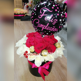 Cilindro rosas y chocolates en cali 