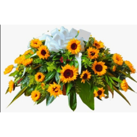 Cubre caja funebre girasoles flores en cali