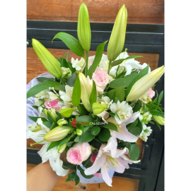 Bouquet rosas y lirios floristeria en cali