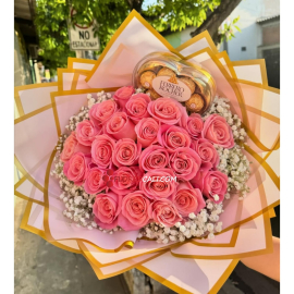 Bouquet coreano con ferrero en cali