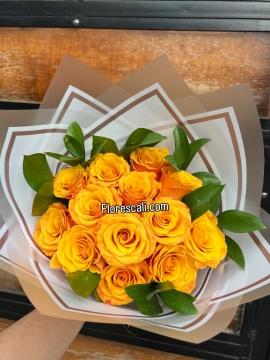 Bouquet de rosas amarillas flores cali