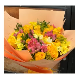Bouquet surtido amarillo para ti floristeria en cali