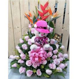 Arreglo rosado para mama dia de la madre cali