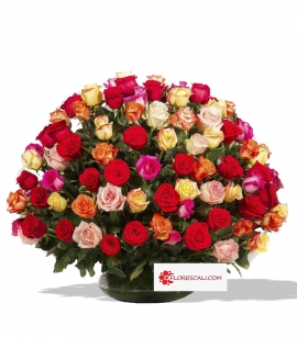 Canasta florar amor floristeria en cali Dia de la Madre 