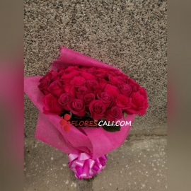 Bouquet x50 rosas fucsias en cali