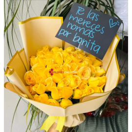 Bouquet amarillo flores en cali
