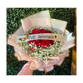 Bouquet de rosa y perla flores cali