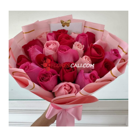 Bouquet de rosas en cali flores
