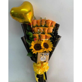 Bouquet coqueto dia de las flores amarillas cali